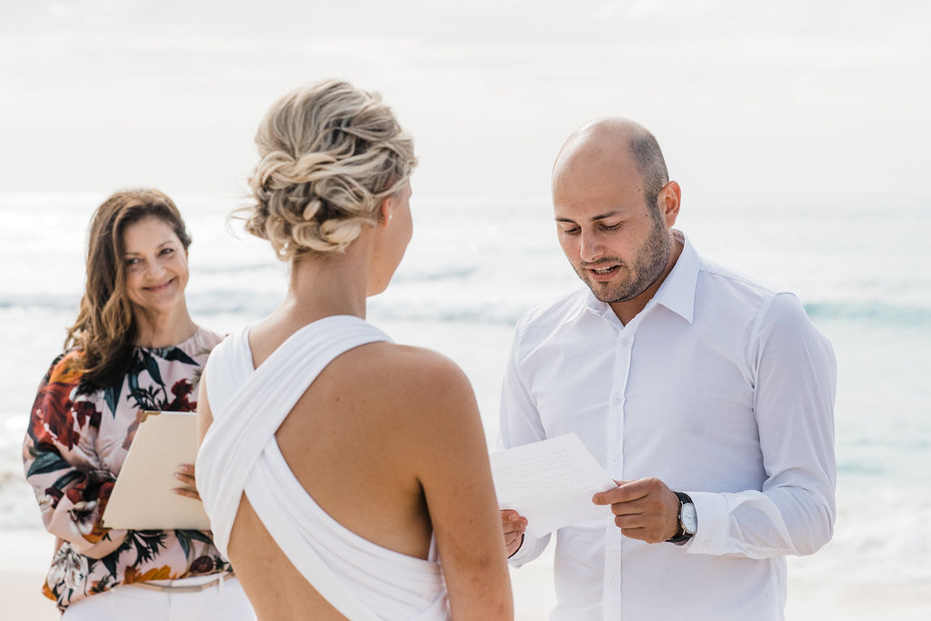 Beach Wedding Ceremony, Exmouth WA, Ningaloo, Marriage Celebrant, Hilary Van Eldik
